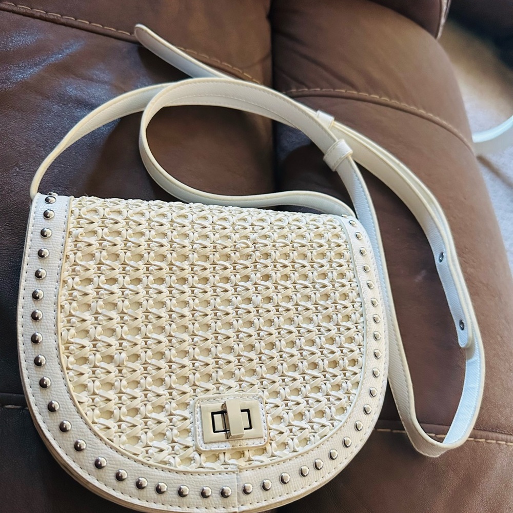 Used Steve Madden woven crossbody bag